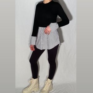 Brand new Club Monaco layered long sleeve shirt